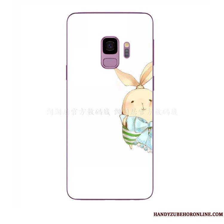 Etui Samsung Galaxy A8 2018 Cartoon Smuk Nuttet, Cover Samsung Galaxy A8 2018 Hvid Kanin