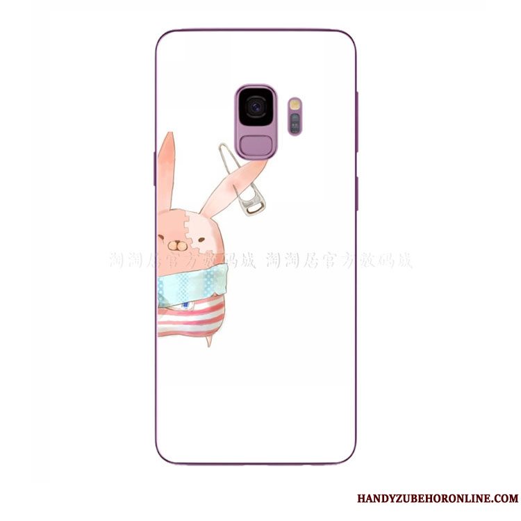 Etui Samsung Galaxy A8 2018 Cartoon Smuk Nuttet, Cover Samsung Galaxy A8 2018 Hvid Kanin