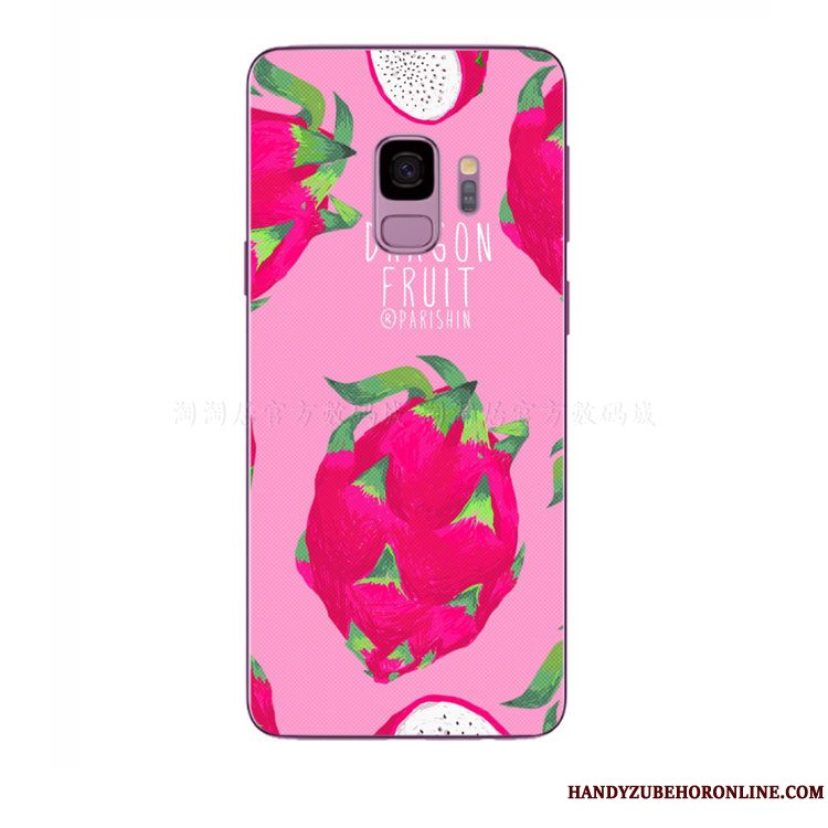 Etui Samsung Galaxy A8 2018 Frisk Lyserød, Cover Samsung Galaxy A8 2018 Frugt Jordbær