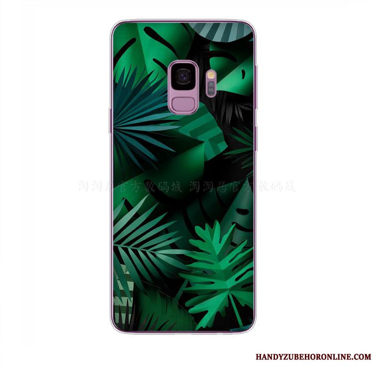 Etui Samsung Galaxy A8 2018 Kunst Grøn, Cover Samsung Galaxy A8 2018 Lyse Trendy