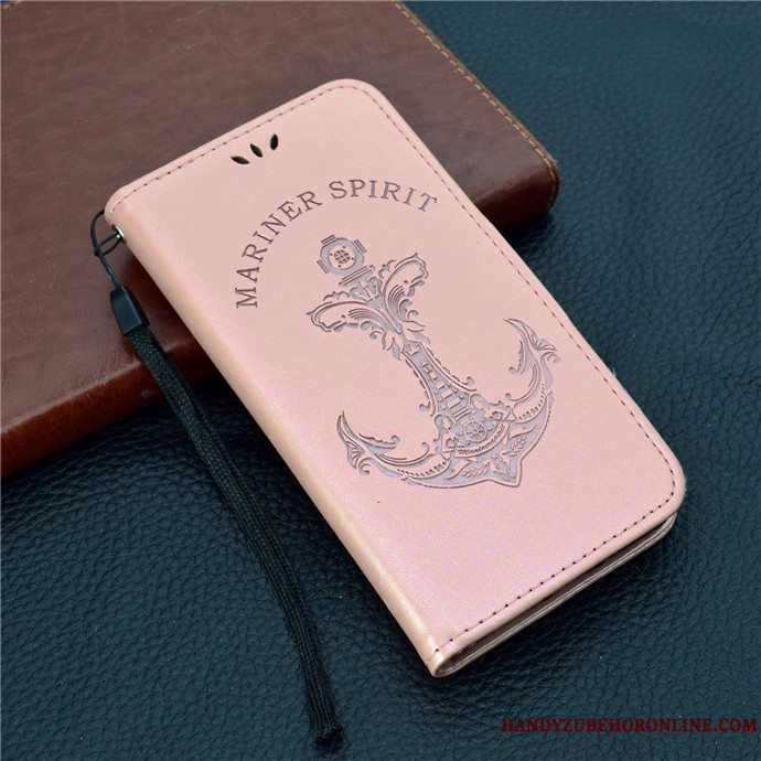 Etui Samsung Galaxy A8 2018 Læder Guld Telefon, Cover Samsung Galaxy A8 2018 Silikone Anti-fald