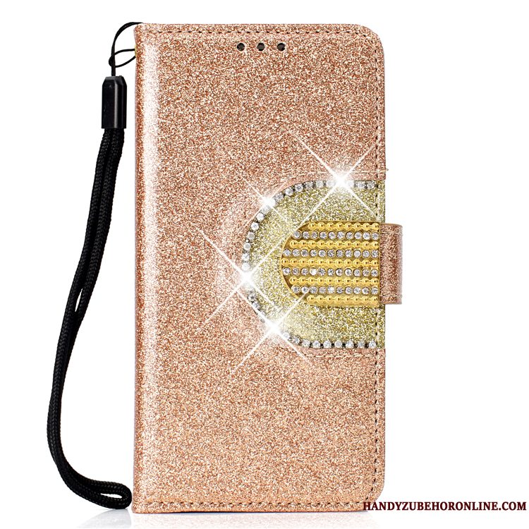 Etui Samsung Galaxy A8 2018 Læder Telefonguld, Cover Samsung Galaxy A8 2018 Folio