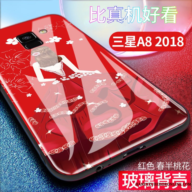 Etui Samsung Galaxy A8 2018 Tasker Blå Telefon, Cover Samsung Galaxy A8 2018 Silikone