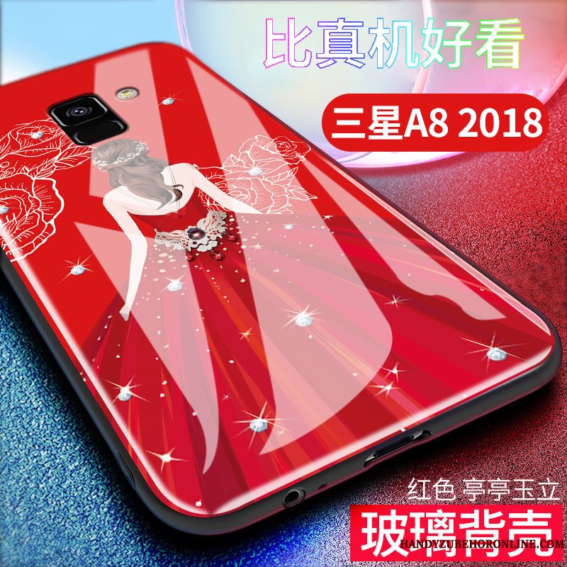 Etui Samsung Galaxy A8 2018 Tasker Blå Telefon, Cover Samsung Galaxy A8 2018 Silikone