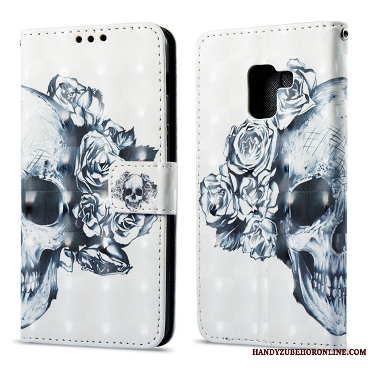 Etui Samsung Galaxy A8 2018 Tegnebog Telefonrød, Cover Samsung Galaxy A8 2018 Folio Anti-fald Kort