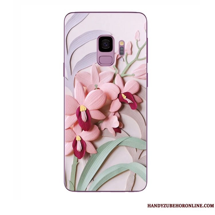 Etui Samsung Galaxy A8 2018 Vintage Frisk Telefon, Cover Samsung Galaxy A8 2018 Blomster Kunst