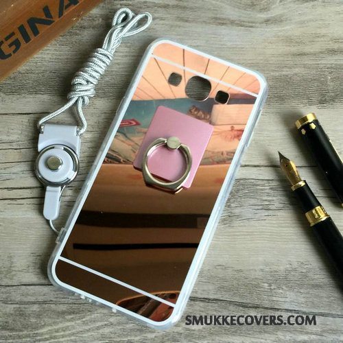 Etui Samsung Galaxy A8 Blød Belægning Lyserød, Cover Samsung Galaxy A8 Silikone Telefontassel