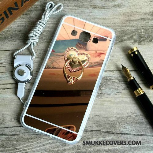 Etui Samsung Galaxy A8 Blød Belægning Lyserød, Cover Samsung Galaxy A8 Silikone Telefontassel