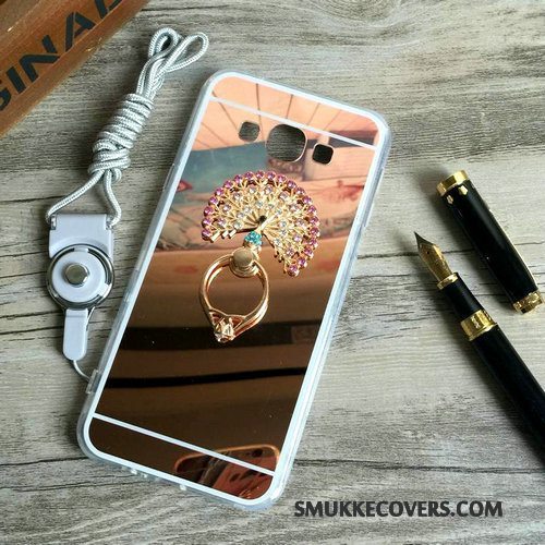 Etui Samsung Galaxy A8 Blød Belægning Lyserød, Cover Samsung Galaxy A8 Silikone Telefontassel