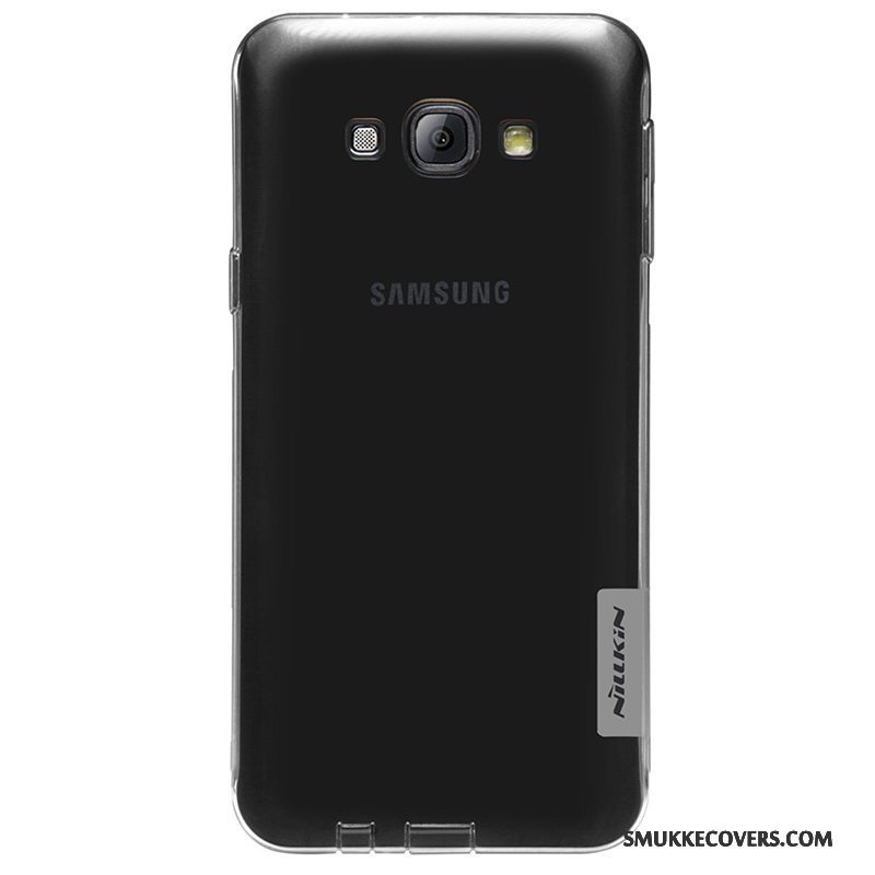 Etui Samsung Galaxy A8 Blød Gennemsigtig Guld, Cover Samsung Galaxy A8 Beskyttelse Telefonsort
