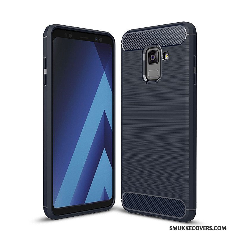 Etui Samsung Galaxy A8+ Blød Rød Anti-fald, Cover Samsung Galaxy A8+ Tasker Telefonfiber