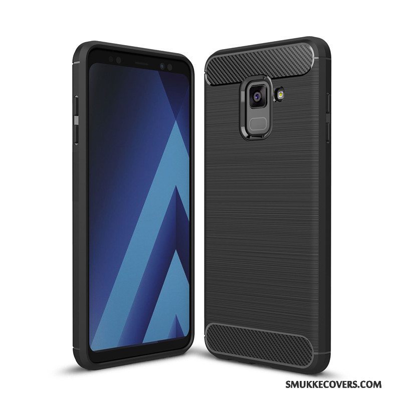 Etui Samsung Galaxy A8+ Blød Rød Anti-fald, Cover Samsung Galaxy A8+ Tasker Telefonfiber