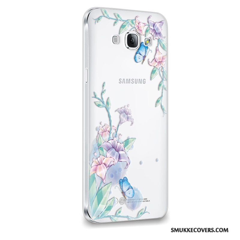 Etui Samsung Galaxy A8 Blød Telefonsmuk, Cover Samsung Galaxy A8 Beskyttelse Lilla Anti-fald