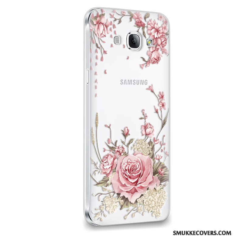 Etui Samsung Galaxy A8 Blød Telefonsmuk, Cover Samsung Galaxy A8 Beskyttelse Lilla Anti-fald