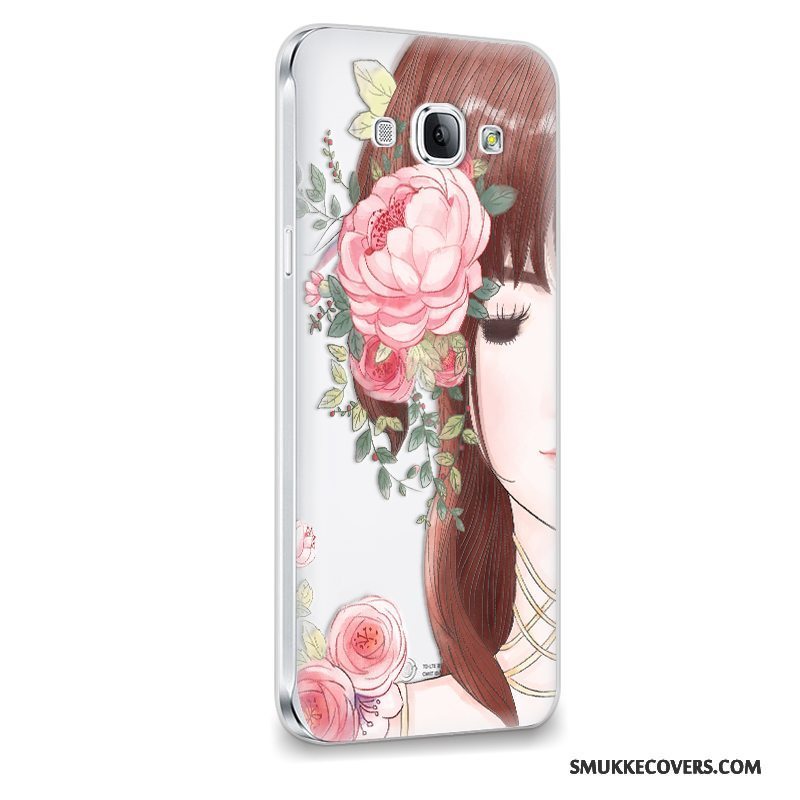 Etui Samsung Galaxy A8 Blød Telefonsmuk, Cover Samsung Galaxy A8 Beskyttelse Lilla Anti-fald