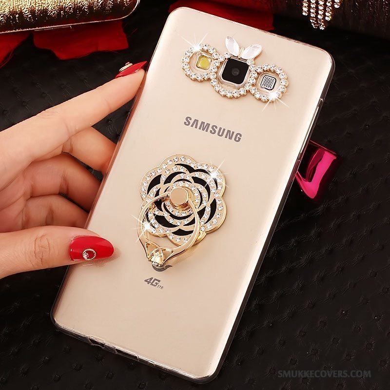 Etui Samsung Galaxy A8 Blød Trend Telefon, Cover Samsung Galaxy A8 Strass Lyserød