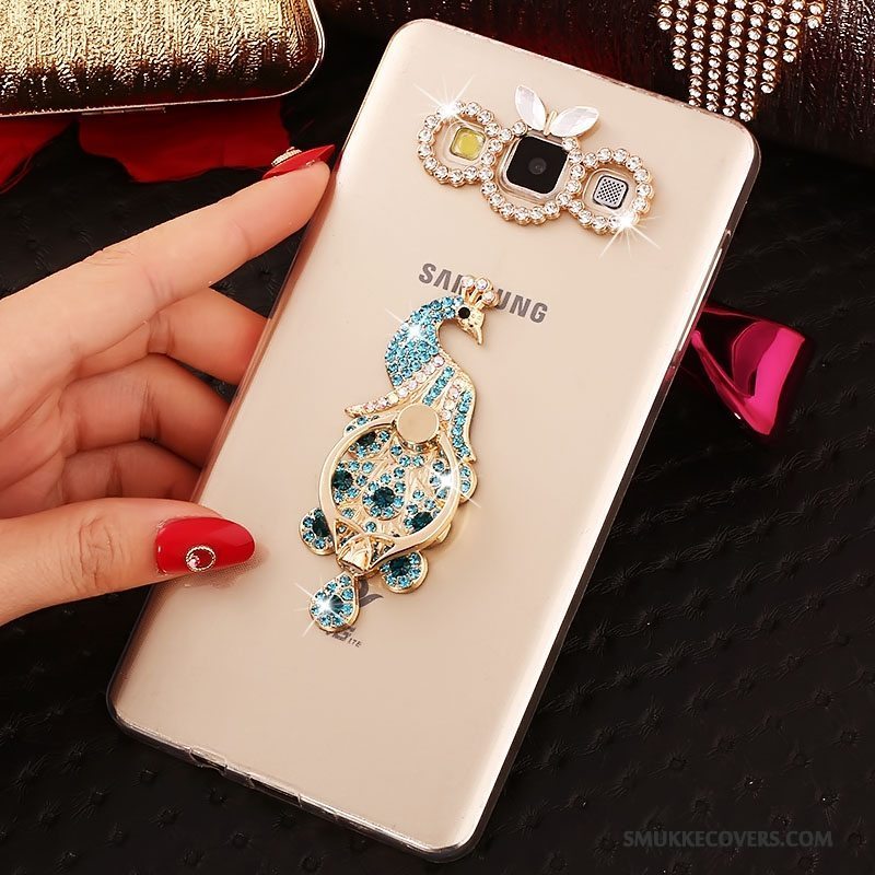 Etui Samsung Galaxy A8 Blød Trend Telefon, Cover Samsung Galaxy A8 Strass Lyserød