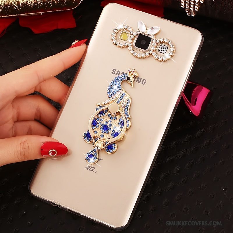 Etui Samsung Galaxy A8 Blød Trend Telefon, Cover Samsung Galaxy A8 Strass Lyserød