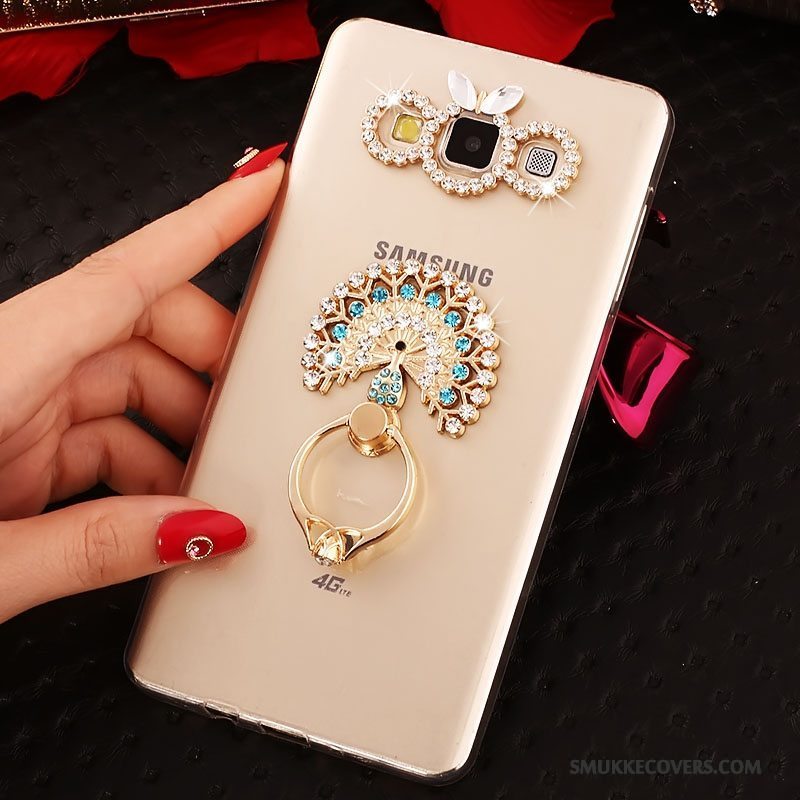 Etui Samsung Galaxy A8 Blød Trend Telefon, Cover Samsung Galaxy A8 Strass Lyserød