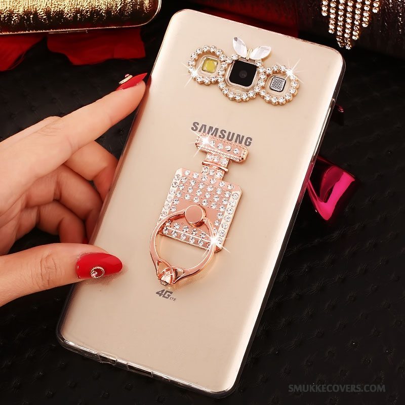 Etui Samsung Galaxy A8 Blød Trend Telefon, Cover Samsung Galaxy A8 Strass Lyserød