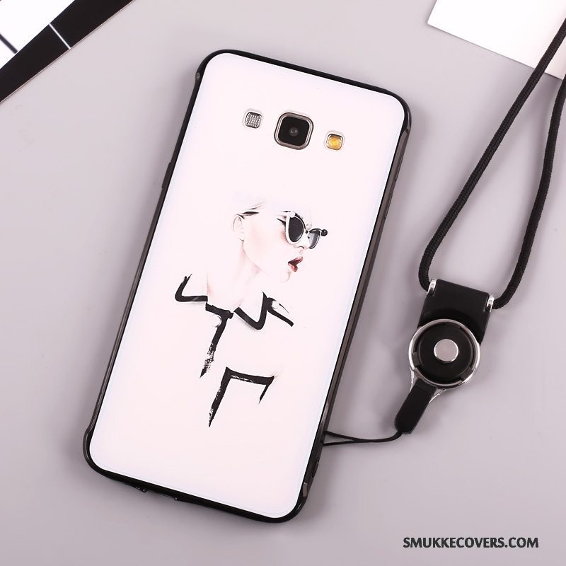 Etui Samsung Galaxy A8 Cartoon Anti-fald Smuk, Cover Samsung Galaxy A8 Silikone Telefonrød