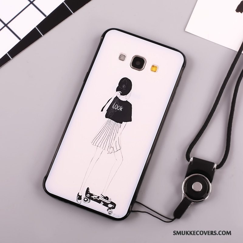 Etui Samsung Galaxy A8 Cartoon Anti-fald Smuk, Cover Samsung Galaxy A8 Silikone Telefonrød