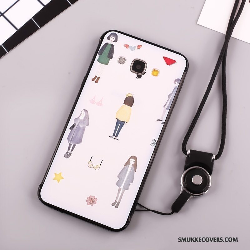 Etui Samsung Galaxy A8 Cartoon Anti-fald Smuk, Cover Samsung Galaxy A8 Silikone Telefonrød