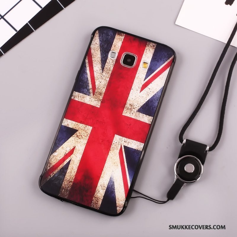 Etui Samsung Galaxy A8 Cartoon Anti-fald Smuk, Cover Samsung Galaxy A8 Silikone Telefonrød