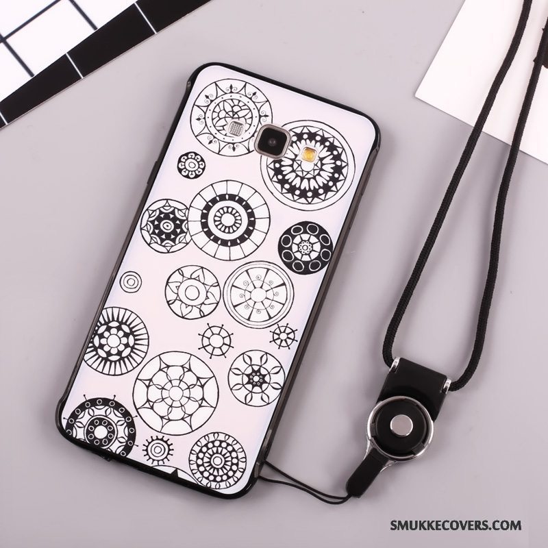 Etui Samsung Galaxy A8 Cartoon Anti-fald Smuk, Cover Samsung Galaxy A8 Silikone Telefonrød