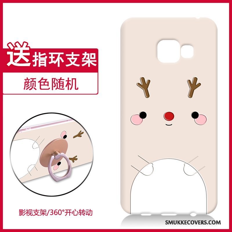 Etui Samsung Galaxy A8 Cartoon Hård Telefon, Cover Samsung Galaxy A8 Blød Khaki Anti-fald