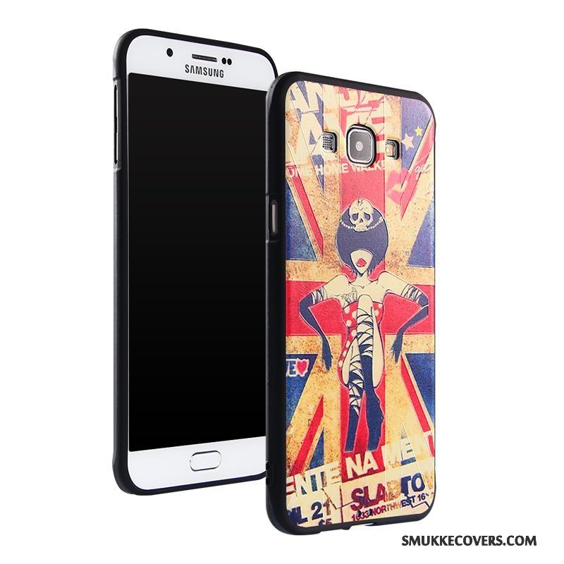 Etui Samsung Galaxy A8 Cartoon Hængende Ornamenter Anti-fald, Cover Samsung Galaxy A8 Silikone Trend Telefon