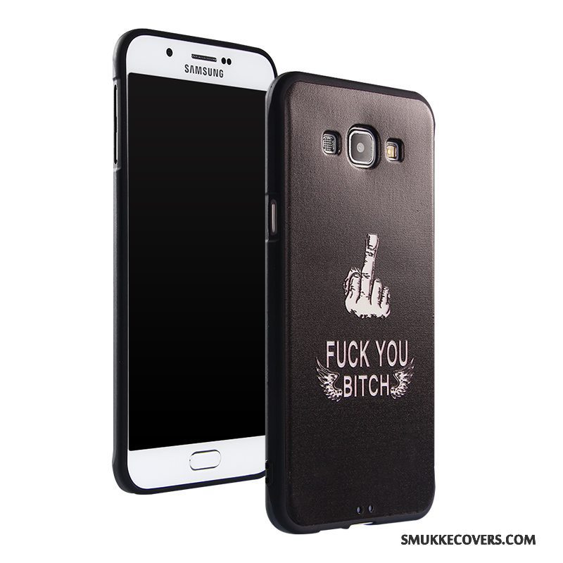 Etui Samsung Galaxy A8 Cartoon Hængende Ornamenter Anti-fald, Cover Samsung Galaxy A8 Silikone Trend Telefon