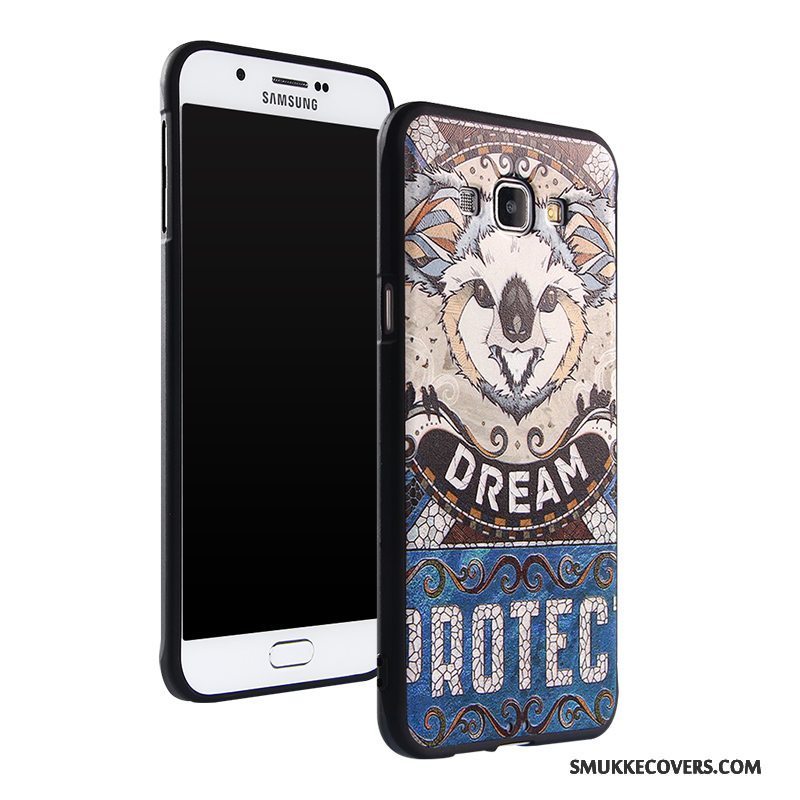 Etui Samsung Galaxy A8 Cartoon Hængende Ornamenter Anti-fald, Cover Samsung Galaxy A8 Silikone Trend Telefon
