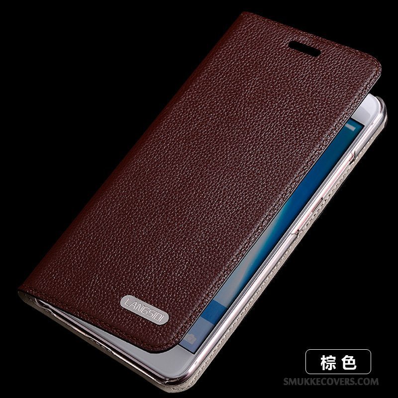 Etui Samsung Galaxy A8 Folio Anti-fald Brun, Cover Samsung Galaxy A8 Blød Telefon