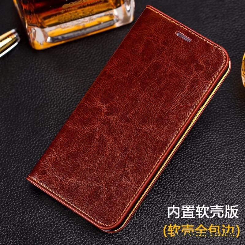 Etui Samsung Galaxy A8 Folio Anti-fald Guld, Cover Samsung Galaxy A8 Læder Telefon