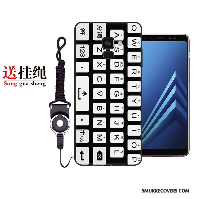 Etui Samsung Galaxy A8+ Kreativ Af Personlighed Hvid, Cover Samsung Galaxy A8+ Silikone Telefonanti-fald