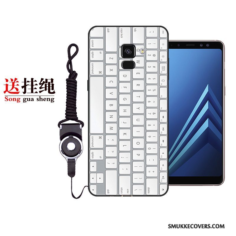 Etui Samsung Galaxy A8+ Kreativ Af Personlighed Hvid, Cover Samsung Galaxy A8+ Silikone Telefonanti-fald
