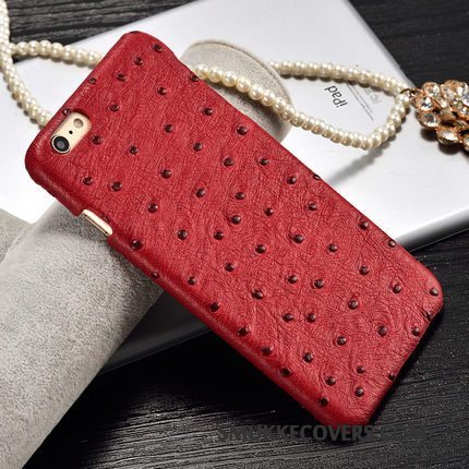 Etui Samsung Galaxy A8+ Luksus Rød Telefon, Cover Samsung Galaxy A8+ Læder Hård Af Personlighed