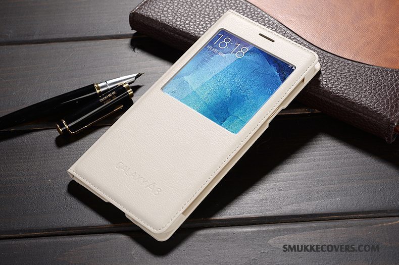 Etui Samsung Galaxy A8 Læder Anti-fald Telefon, Cover Samsung Galaxy A8 Folio Guld