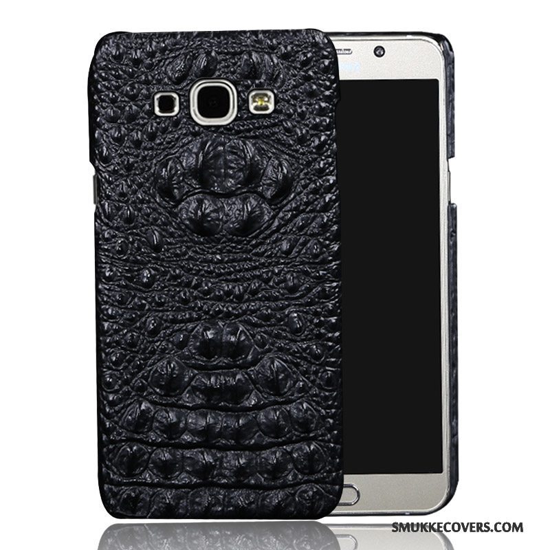 Etui Samsung Galaxy A8 Læder Bagdæksel Telefon, Cover Samsung Galaxy A8 Beskyttelse Lyse Sort