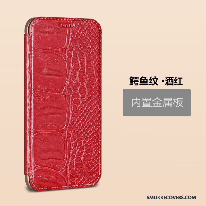 Etui Samsung Galaxy A8 Læder Business Rød, Cover Samsung Galaxy A8 Folio Telefon