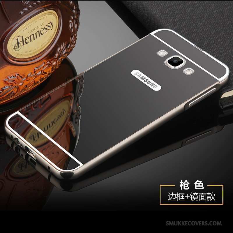 Etui Samsung Galaxy A8 Metal Telefonsølv, Cover Samsung Galaxy A8 Anti-fald Ramme
