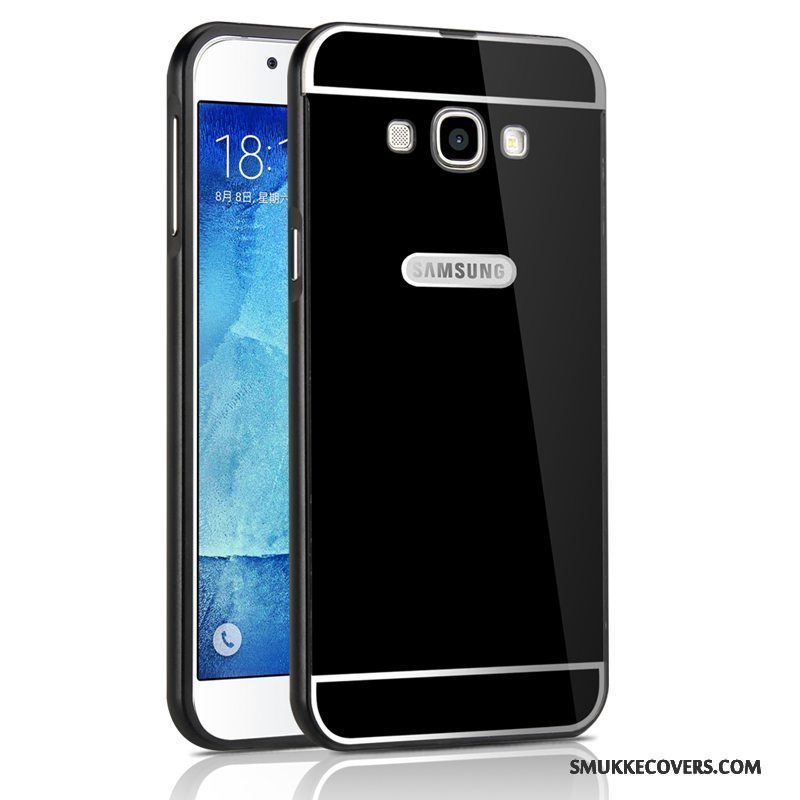 Etui Samsung Galaxy A8 Metal Telefonsølv, Cover Samsung Galaxy A8 Anti-fald Ramme