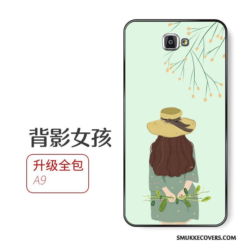 Etui Samsung Galaxy A8+ Silikone Anti-fald Telefon, Cover Samsung Galaxy A8+ Cartoon Lyse Tynd