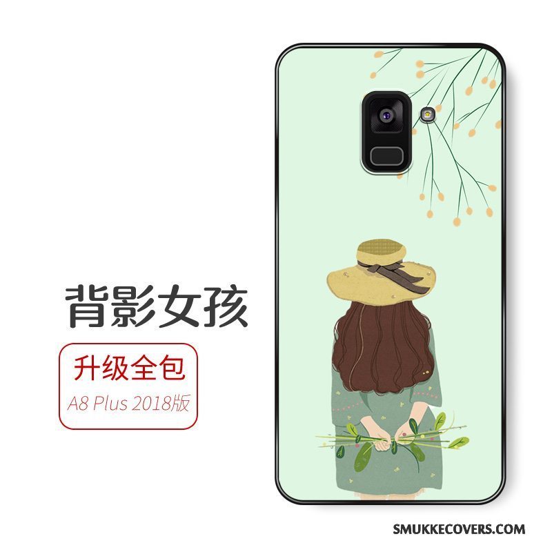 Etui Samsung Galaxy A8+ Silikone Anti-fald Telefon, Cover Samsung Galaxy A8+ Cartoon Lyse Tynd