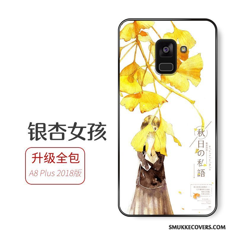 Etui Samsung Galaxy A8+ Silikone Anti-fald Telefon, Cover Samsung Galaxy A8+ Cartoon Lyse Tynd