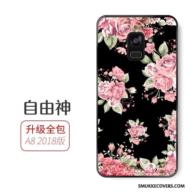 Etui Samsung Galaxy A8+ Silikone Anti-fald Telefon, Cover Samsung Galaxy A8+ Cartoon Lyse Tynd