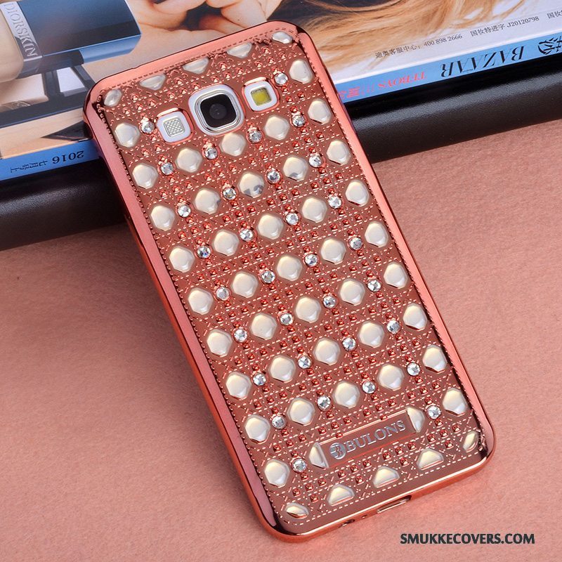 Etui Samsung Galaxy A8 Silikone Guld Anti-fald, Cover Samsung Galaxy A8 Blød Hængende Ornamenter Telefon
