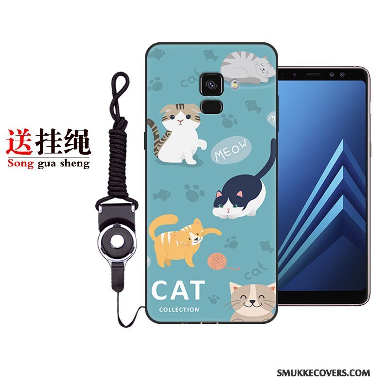 Etui Samsung Galaxy A8+ Silikone Lilla Anti-fald, Cover Samsung Galaxy A8+ Beskyttelse