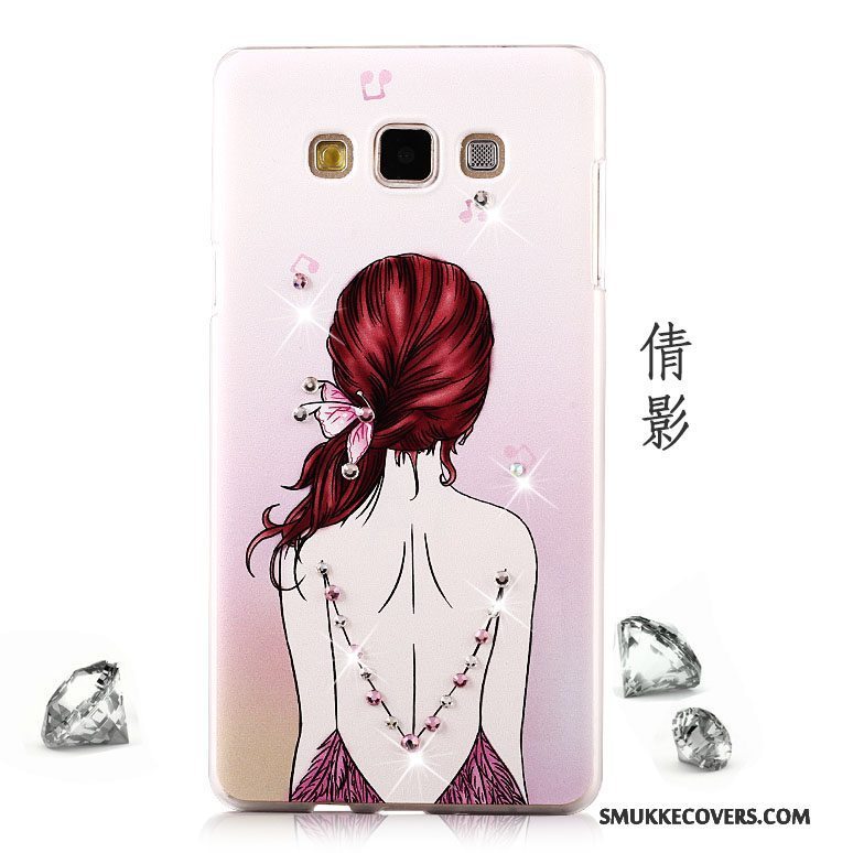 Etui Samsung Galaxy A8 Strass Lyse Telefon, Cover Samsung Galaxy A8 Beskyttelse Mesh Lilla